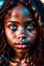 Placeholder: Brown skin girl with really beautiful bright colored eyes