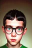 Placeholder: Book description: A boy with thin face, black hair and bright-green eyes. He wore round glasses. very thin scar on forehead