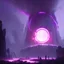 Placeholder: Giant portal glowing purple in the centre by Greg Rutkowski