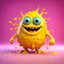 Placeholder: ((Best quality)), ((3D Masterpiece)), A cute yellow gooey monster, depicted as a 3D pixar style character, melting effect, 3d render, maya, highly detailed, blender render, cgi, wobbly texture, animated realism, quirky, intricate details, creative lighting, 4k