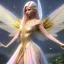 Placeholder: beautiful fairy very etheric, nice smiling, long blond hair, magic glamour pink make up, delicate colors, complete vision of very transparent golden and big wings, beautiful glamour transparent golden dress, ultra sharp focus, 8k, unreal engine 5, extremely sharp detail, light effect, soft light atmosphere, smooth, full of details, face in front, complete vision of face and hair and of the body