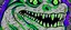 Placeholder: monster more angry and more 90s style, angry fast, extreme, wild, so so angry, red and purple background with 90s style slashes