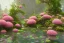 Placeholder: big pink FLOWERS, RIVER RAIN FOREST, trending on artstation, octane render