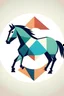 Placeholder: Combine three basic geometric shapes (e.g., circle, triangle, square) to create a unique vector horse logo. Play with symmetry and repetition.