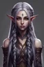 Placeholder: long haired dark elf with braids female cute