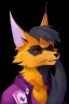 Placeholder: A fox fursona, furry, fursona, anthropomorphic fox, anthropomorphic raccoon, head shot, master quality, well drawn,