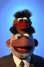 Placeholder: Waist up muppet Portrait, Kim Jong-un as muppet doll, black suit, photo studio, blue background, unreal engine 5, concept art, art station, god lights, ray tracing, RTX, lumen lighting, ultra detail, volumetric lighting, 3d.