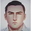 Placeholder: mysterious youthful Russan male, man, dark and intriguing, confident, intense, handsome, anime style, retroanime style, cool style, dark black short hairs, white shirt, white paint background, white man, brown eyes, middle lips, The head looks straight ahead