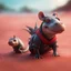 Placeholder: elongated female ninja dog rat hippo snail witch on the red sand beach ,bokeh like f/0.8, tilt-shift lens 8k, high detail, smooth render, down-light, unreal engine