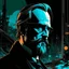 Placeholder: Best quality, masterpiece, ultra high definition,Futuristic, cyberpunk, Friedrich Nietzsche,Comic style