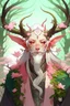 Placeholder: Pink hair spring cherry blossom Eladrin Male antlers druid beard