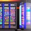 Placeholder: Female vending machine cyberpunk anime character very detailed and funny,8k,HD, cinematic, sexy, beautiful, glowing, unreal engine