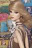 Placeholder: a barbie doll of taylor swift, new in box