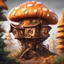 Placeholder: A lumpy mushroom house floating in space. neutral colors, white, orange yellow, Detailed gloss Painting, rich color, fantastical, intricate detail, splash screen, hyperdetailed, insane depth, concept art, 8k resolution, trending on Artstation, Unreal Engine 5, color depth, dynamic lighting, splash art, dramatic, masterpiece, excellent quality beautiful Imaginative, unique,