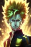 Placeholder: Detailed anime portrait of bakugo from my hero academia, gold hair and golden eyes, black suit, intricate details, full body portrait, keep head in frame, slight smile, black Japanese motif, concept art, highly detailed, digital painting, concept art, sharp focus, illustration, art by Yoji Shinkawa, WLOP and greg rutkowski and alphonse mucha and artgerm and yanjun Chen and Junji ito and Makoto Shinkai, HDR, octane render