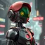 Placeholder: a retro-futuristic android, space age, dystopia, stylised, digital art, 3d render