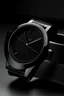 Placeholder: : Generate an image of a sleek, all-black ceramic watch displayed against a minimalist backdrop, showcasing its elegant design.