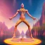 Placeholder: dhalsim, yoga artist swirl on a boat in the air, lavo background , levitated lab equipment, 4k, Highly Detailed, Masterpiece, perfect eyes, Digital Illustration, Cinematic Lighting, Realistic, Sharp Focus, Centered, Beautifully Lit, Bioluminescent by Stanley Artgerm Lau