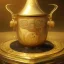 Placeholder: Gold Pot like a witch's pot full of gold coins,extremely detailed digital,painting, extremely detailed ,perfectly centered image, perfect composition, rim light, beautiful lighting,masterpiece,8k, stunning scene, raytracing, anatomically correct,, in the style of studio ghibli,Ohrai Noriyoshi,Ultra detailed