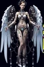 Placeholder: Beautiful robotic angel full body jewelry diamonds