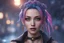 Placeholder: Jinx in 8k anime cgi artstyle, arcane them, crazy eyes, close picture, rain, apocalypse, intricate details, highly detailed, high details, detailed portrait, masterpiece,ultra detailed, ultra quality