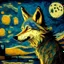 Placeholder: a wolf in van gogh style