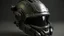 Placeholder: Боевой шлем в стиле будущего, смотрящий на меня.