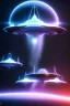 Placeholder: alien SPACESHIPS, clean art NFT,