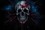 Placeholder: existential horror, nightmare, dripping blood, galaxy interwoven with frayed and shattered dna strands, horror skull
