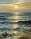 Placeholder: A flesh color sea made out of oil painted by Claude Monet