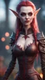 Placeholder: full figure with long toes, female vampire elf from worms armageddon wearing makeup, bokeh like f/0.8, tilt-shift lens 8k, high detail, smooth render, down-light, unreal engine, prize winning