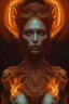 Placeholder: portrait photography of an ethereal beautiful animal goddess, Fire theme art, Dark moody night atmosphere, Portrait of a man by Michelangelo, 8K, close-up face, anatomically perfect face, oak tree roots, ignore NSFW