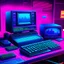 Placeholder: hackathon synthwave computers