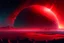 Placeholder: red exoplanet in the horizon, stars, stream, clouds, fantasy, sci-fi, hd.