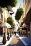 Placeholder: the design of a pedestrian street environment in the romantic, modern and fabulous style