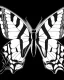 Placeholder: Black and white Butterfly clip art