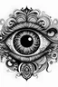 Placeholder: mandala eyes drawings in black ink vector images