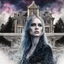 Placeholder: Gothic_Mansion+haunted_Woman_Portrait+astral_nightsky, double exposure splash art watercolour and fountain pen, face transparent bleeding through, diffusion artistic layering Inside, double exposure photographic effect, merged Painterly styles by Photoshop, by Dan Mountford.