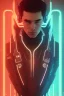 Placeholder: cyberpunk, head, men, portrai, tron