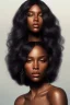 Placeholder: 8k 4d photo realistic Highly detailed portrait of stunningly beautiful black woman with long silky hair, by Bryan Lee O'Malley, by Cliff Chiang, by Greg Rutkowski, portrait illustration, cute fine face, pretty face, realistic shaded perfect face, symmetrical eyes, perfect eyes, fantasy setting