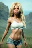 Placeholder: Shakira, artist, 30 years old, Realistic image, waist up portrait, Helmut Newton style. blonde, loose long hair, wind, eyes make up, perfect, glow, circle iris. concept art, smooth, unreal engine 5, god lights, ray tracing, RTX, lumen lighting, ultra detail, volumetric lighting, 3d, finely drawn, high definition, 4k.