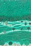Placeholder: A bluish green tundra in winter season with falling snowflakes designed in Australian aboriginal art