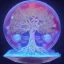 Placeholder: hedjuk,Tree of Life, crystal city crystalline in the sky, renderin, room, cosmic, opalescent, 100mm, opalescent, gemstones, crystals, object, other worldly,water, cristal rock ,bright, ice backg