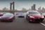 Placeholder: A Tesla 'Model S' is drifting at high speeds, near the 'Pier 11' in Manhattan. (CINEMATIC, WIDE ANGLE LENS, PHOTO REAL)