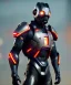 Placeholder: cyber ninja, black metal armor, futuristic suit, imperious, 8k resolution, overwatch, genji, color, vibrant, visor