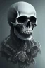 Placeholder: Dark style man in white skull mask