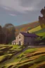 Placeholder: an old irish stone house in oils