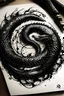 Placeholder: ouroboros made of black ink