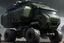 Placeholder: sci-fi truck, massive, military, with multiple levels, capable of sustaining 15 people and host them.