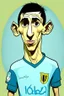 Placeholder: Angel Di Maria Argentine soccer player ,cartoon 2d